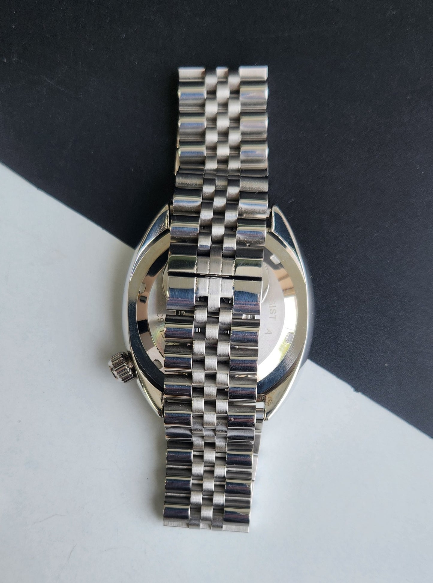 Vintage Seiko Turtle Automatic Yellow Face Cal. 6309 Jubilee Bracelet Day-Date Men's Wrist Watch E59