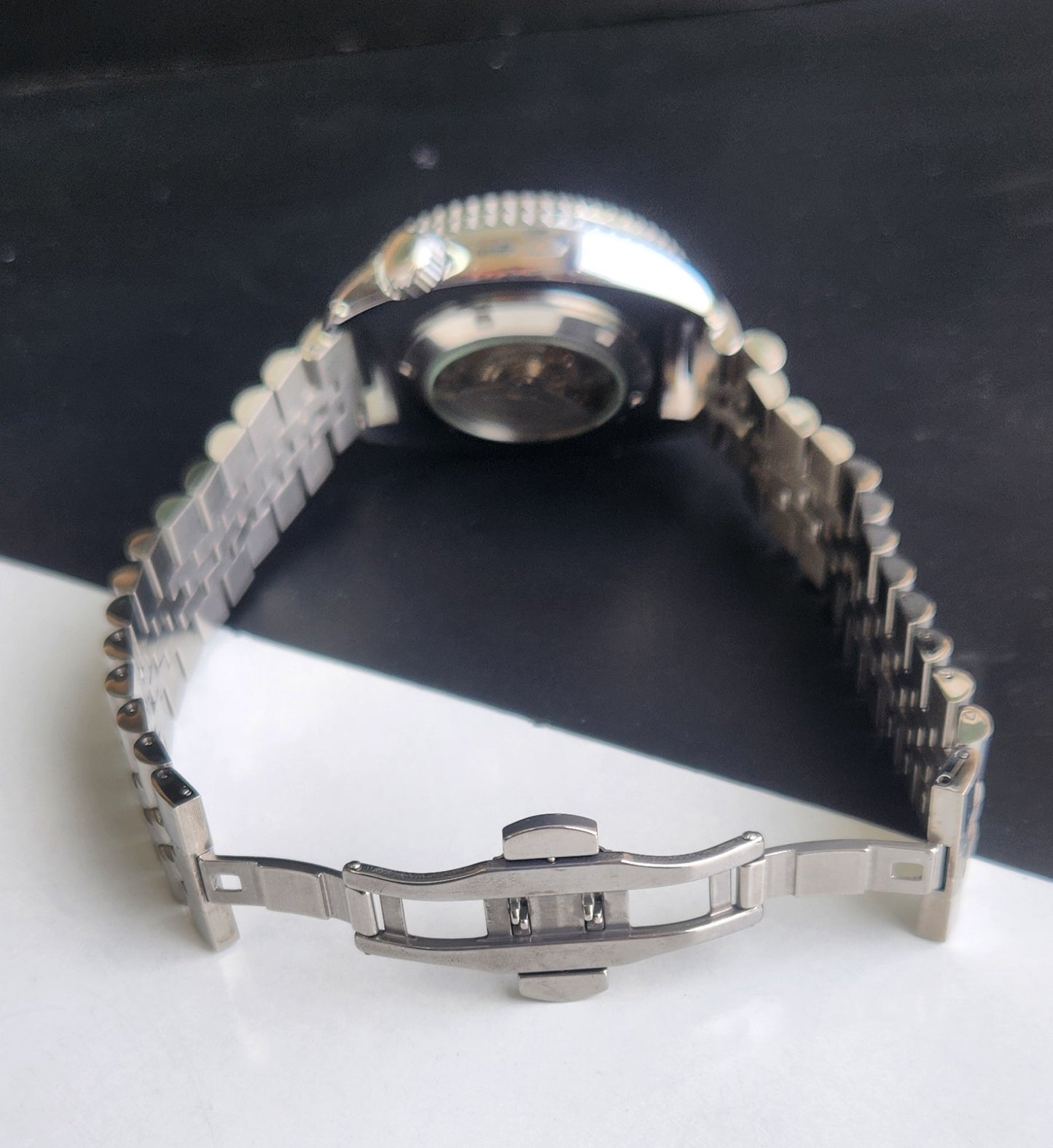 Vintage Seiko Turtle Automatic White Face Cal. 6309 Jubilee Bracelet Day-Date Men's Wrist Watch E60