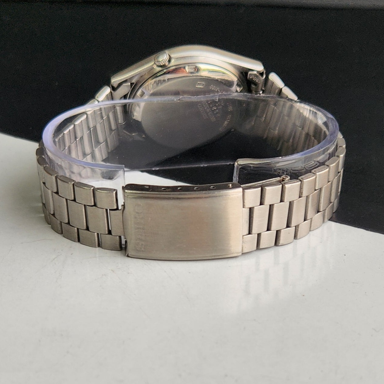 Vintage 1982 Original Seiko 5 Automatic 7009-3100 White Face 17 Jewels Day-Date Japanese Men's Wrist Watch EG01