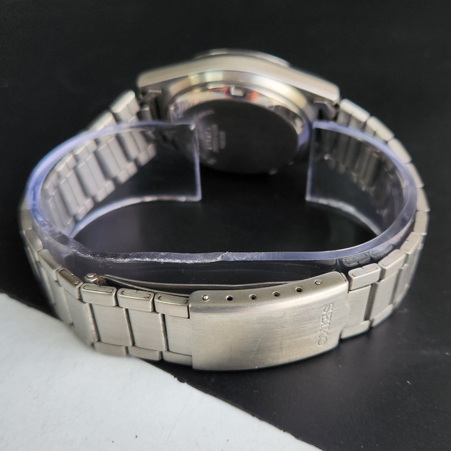 Vintage 1977 Original Seiko 5 Automatic 7009-3070 White Face 17 Jewels Day-Date Japanese Men's Wrist Watch EG02