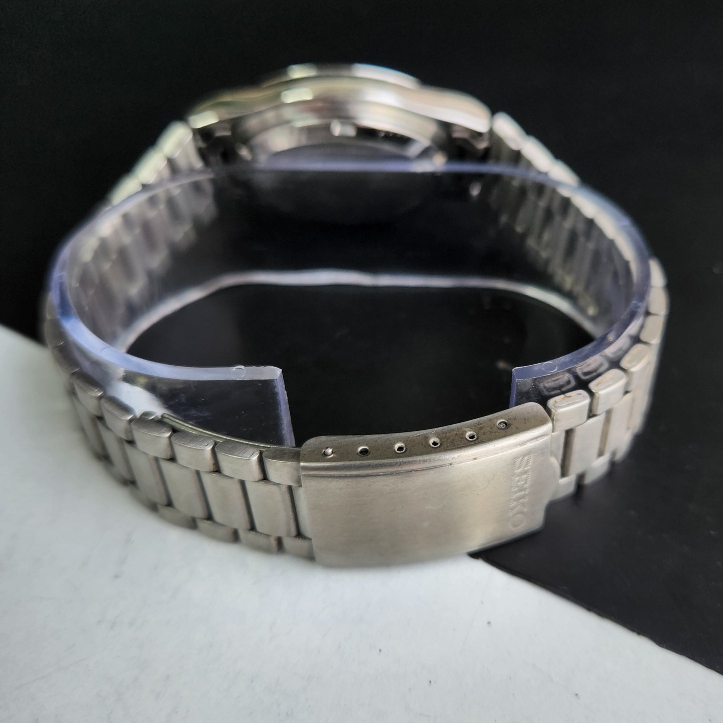 Vintage 1985 Original Seiko 5 Automatic 7009-3171 Gray Face 17 Jewels Day-Date Japanese Men's Wrist Watch EG04