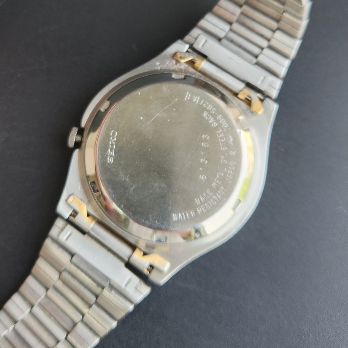 Vintage 1976 Original Seiko 5 Automatic 7009-5821 Golden Face 17 Jewels Day-Date Japanese Men's Wrist Watch EG18