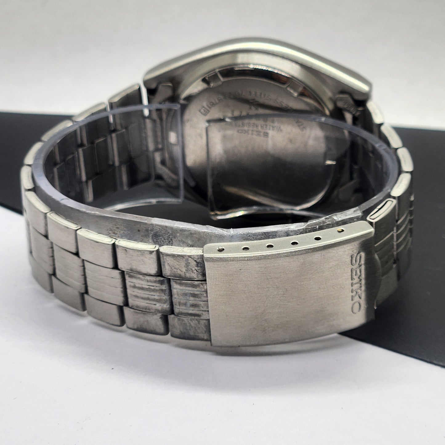 Vintage 1977 Original Seiko 5 Automatic 7009-8761 Black Face 17 Jewels Day-Date Japanese Men's Wrist Watch EG21