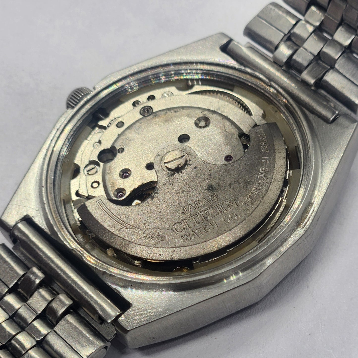Vintage 1981 Original Citizen Automatic Cal. 8200 Golden Face 21 Jewels Day-Date Japanese Men's Wrist Watch EG32