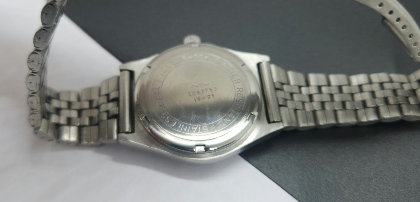 Vintage Original HMT Deepak Hand Winding 17 Jewels White Face Silver Band Men's Wrist Watch F03