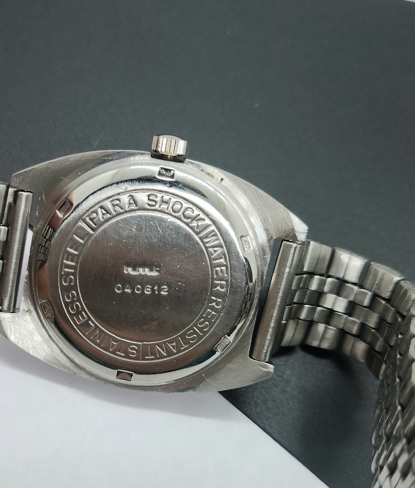 Vintage Original HMT Avinash Hand Winding 17 Jewels Silver Face Silver Band Men's Wrist Watch F06