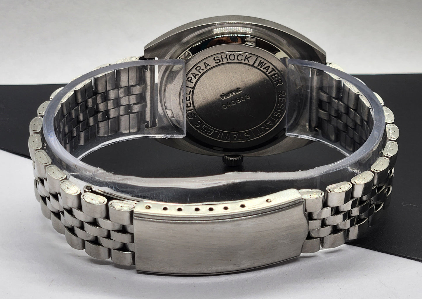 Vintage Original HMT Kohinoor Hand Winding 17 Jewels White Face Silver Bracelet Men's Wrist Watch F18