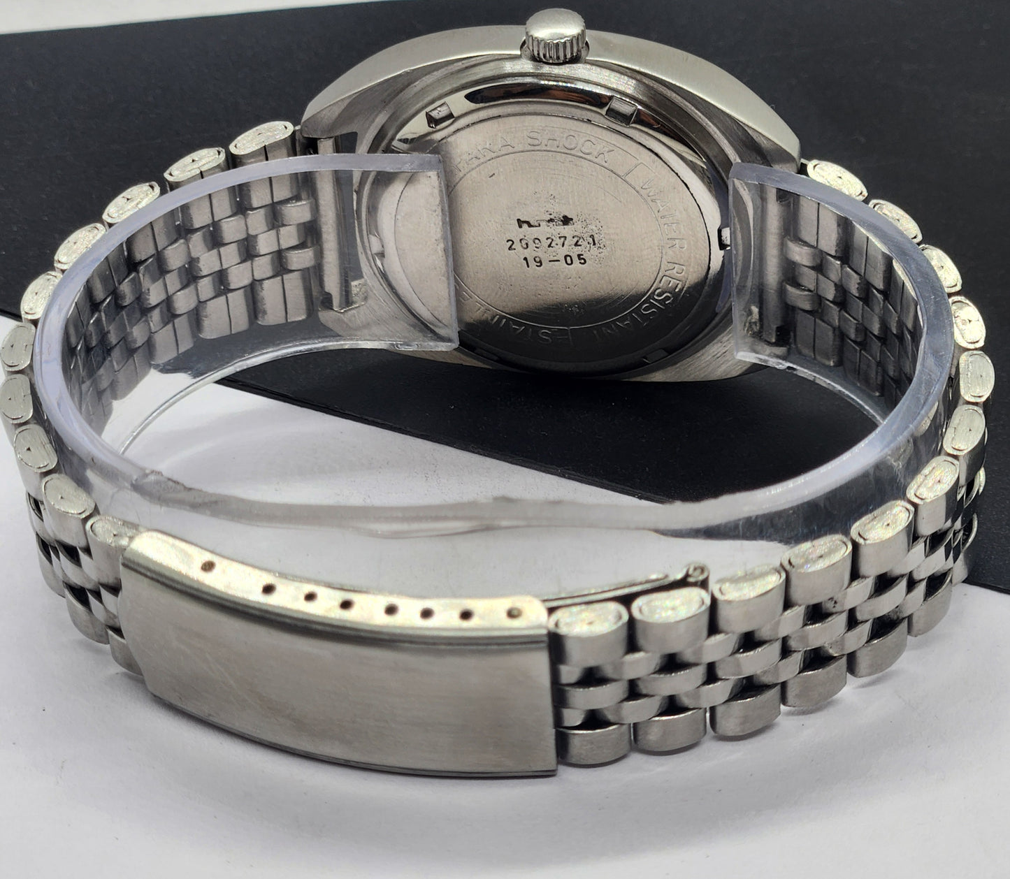 Vintage Original HMT Kohinoor Hand Winding 17 Jewels Gray Face Silver Bracelet Men's Wrist Watch F26