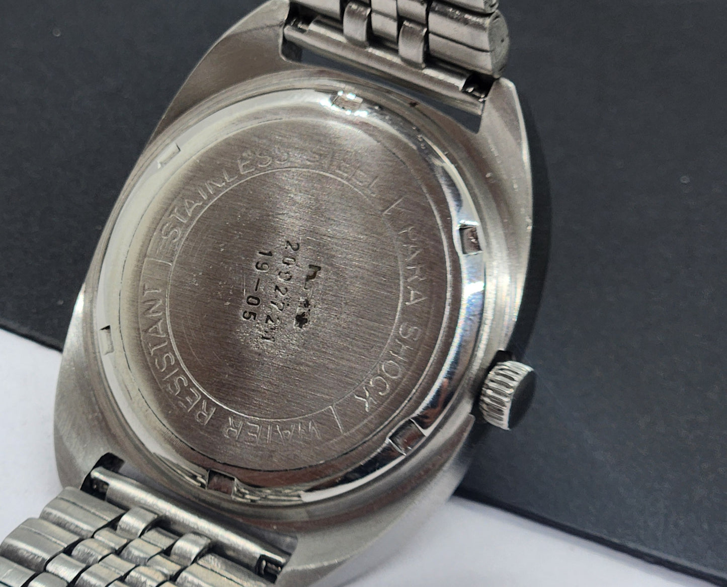 Vintage Original HMT Kohinoor Hand Winding 17 Jewels Gray Face Silver Bracelet Men's Wrist Watch F26