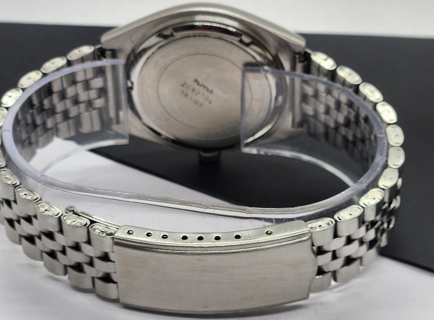 Vintage Original HMT Sandeep Hand Winding 17 Jewels White Face Silver Bracelet Men's Wrist Watch F29