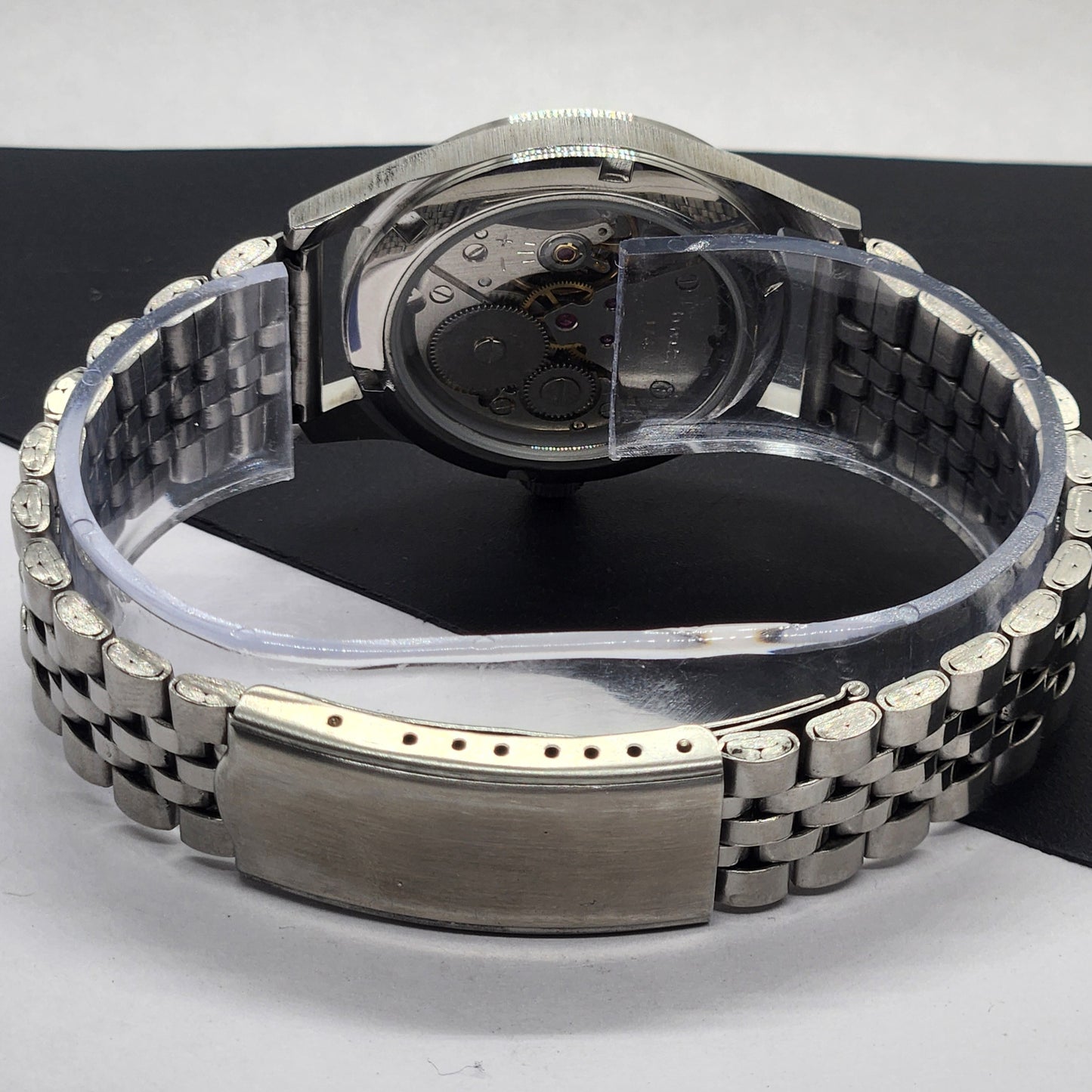 Vintage HMT Janata Devanagari Hand Winding 17 Jewels Yellow Face Jubilee Bracelet Men's Wrist Watch F67
