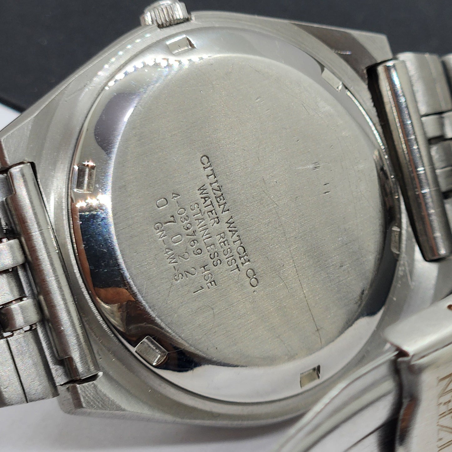 Vintage 1980 Original Citizen Automatic Cal. 8200 Black Face 21 Jewels Day-Date Japanese Men's Wrist Watch EG37