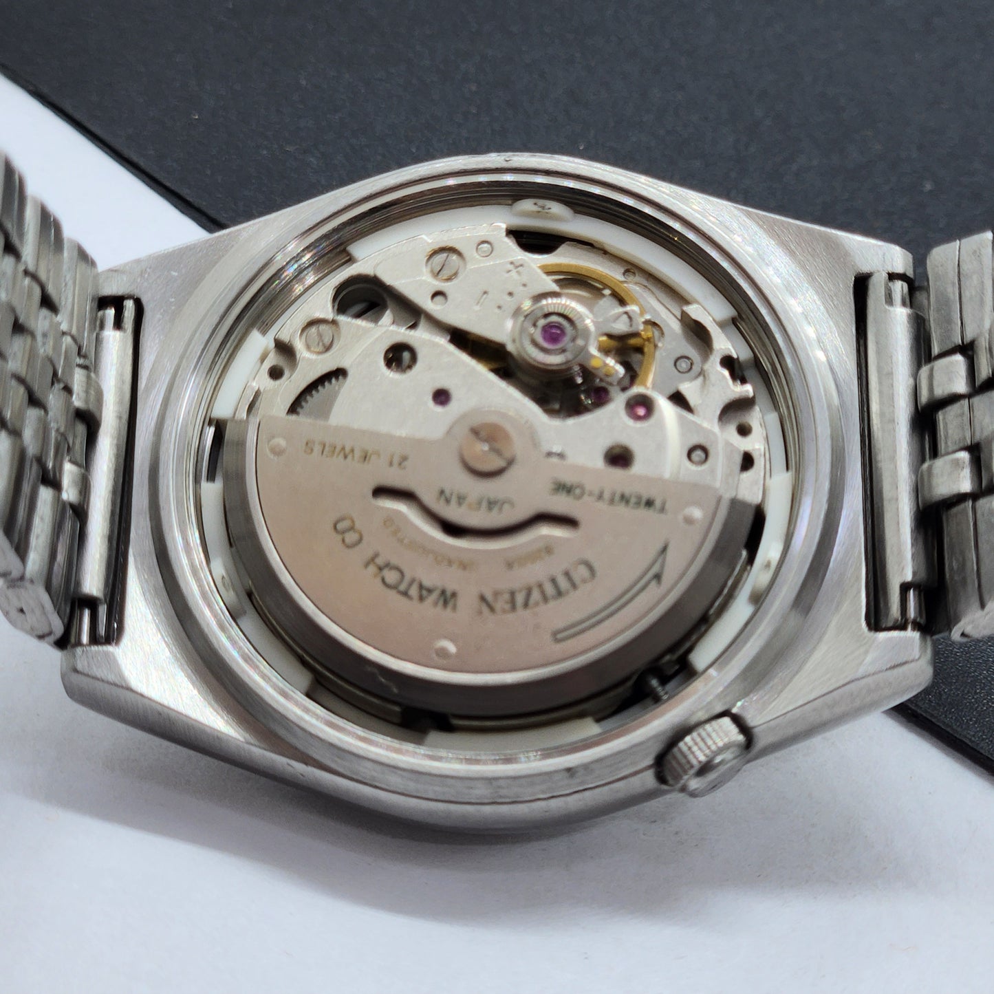 Vintage 1983 Original Citizen Automatic Cal. 8200 Black Face 21 Jewels Day-Date Japanese Men's Wrist Watch EG39