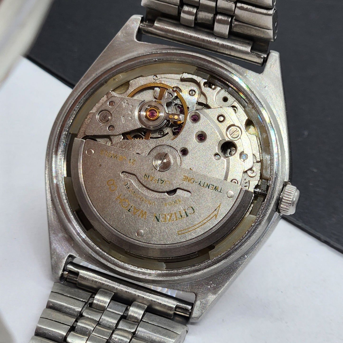 Vintage 1987 Original Citizen Automatic Cal. 8200 Golden Face 21 Jewels Day-Date Japanese Men's Wrist Watch EG45