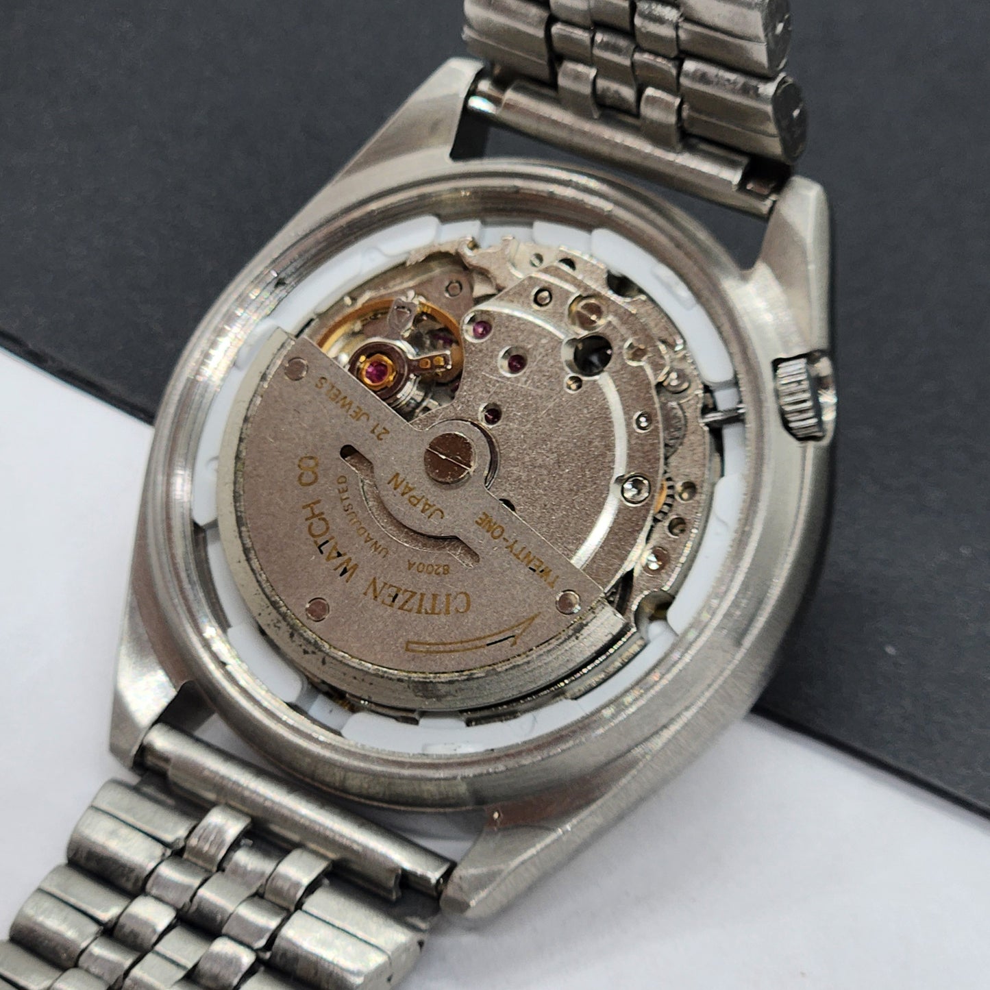 Vintage 1990 Original Citizen Automatic Cal. 8200 White Face 21 Jewels Day-Date Japanese Men's Wrist Watch EG48