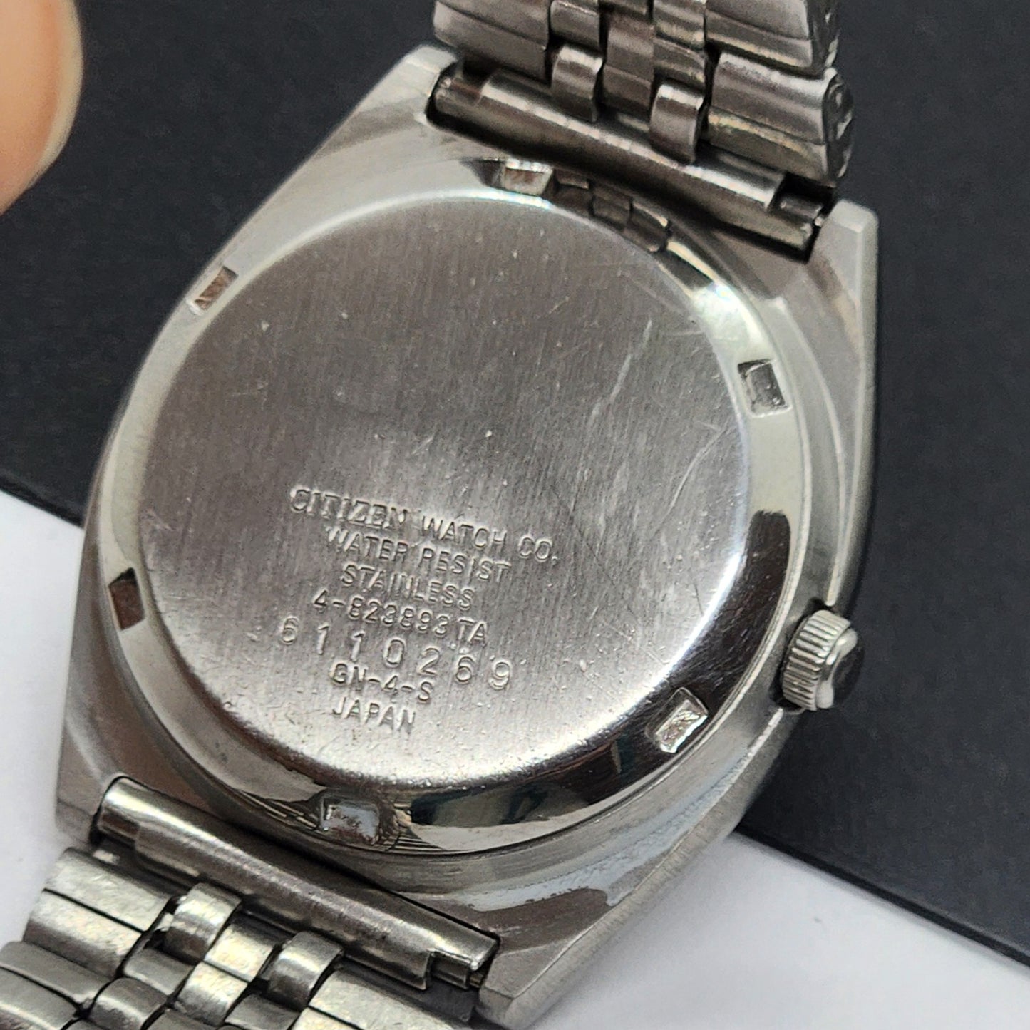 Vintage 1976 Original Citizen Automatic Cal. 8200 Black Face 21 Jewels Day-Date Japanese Men's Wrist Watch EG56