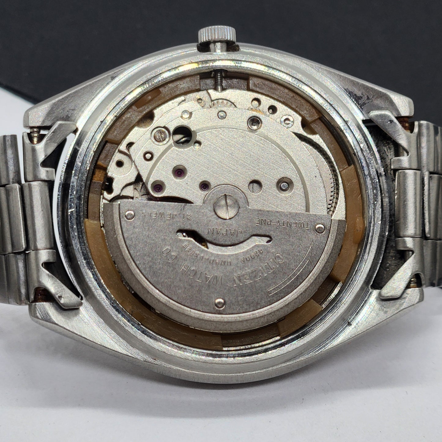 Vintage 1981 Original Citizen Automatic Cal. 8200 Golden Face 21 Jewels Day-Date Japanese Men's Wrist Watch EG58