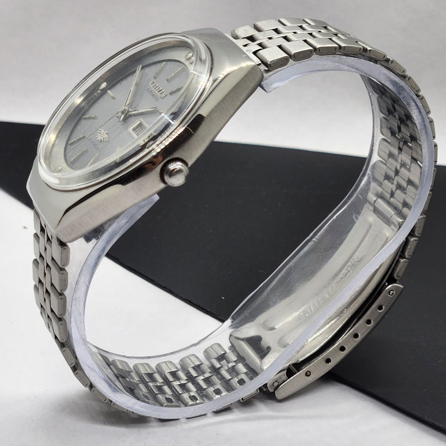 Vintage Original Citizen 1980 Automatic Cal. 8200 Gray Face 21 Jewels Day-Date Japanese Men's Wrist Watch EG63