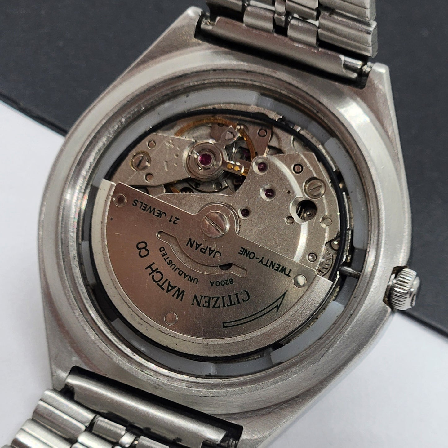 Vintage Original Citizen 1980 Automatic Cal. 8200 Gray Face 21 Jewels Day-Date Japanese Men's Wrist Watch EG63