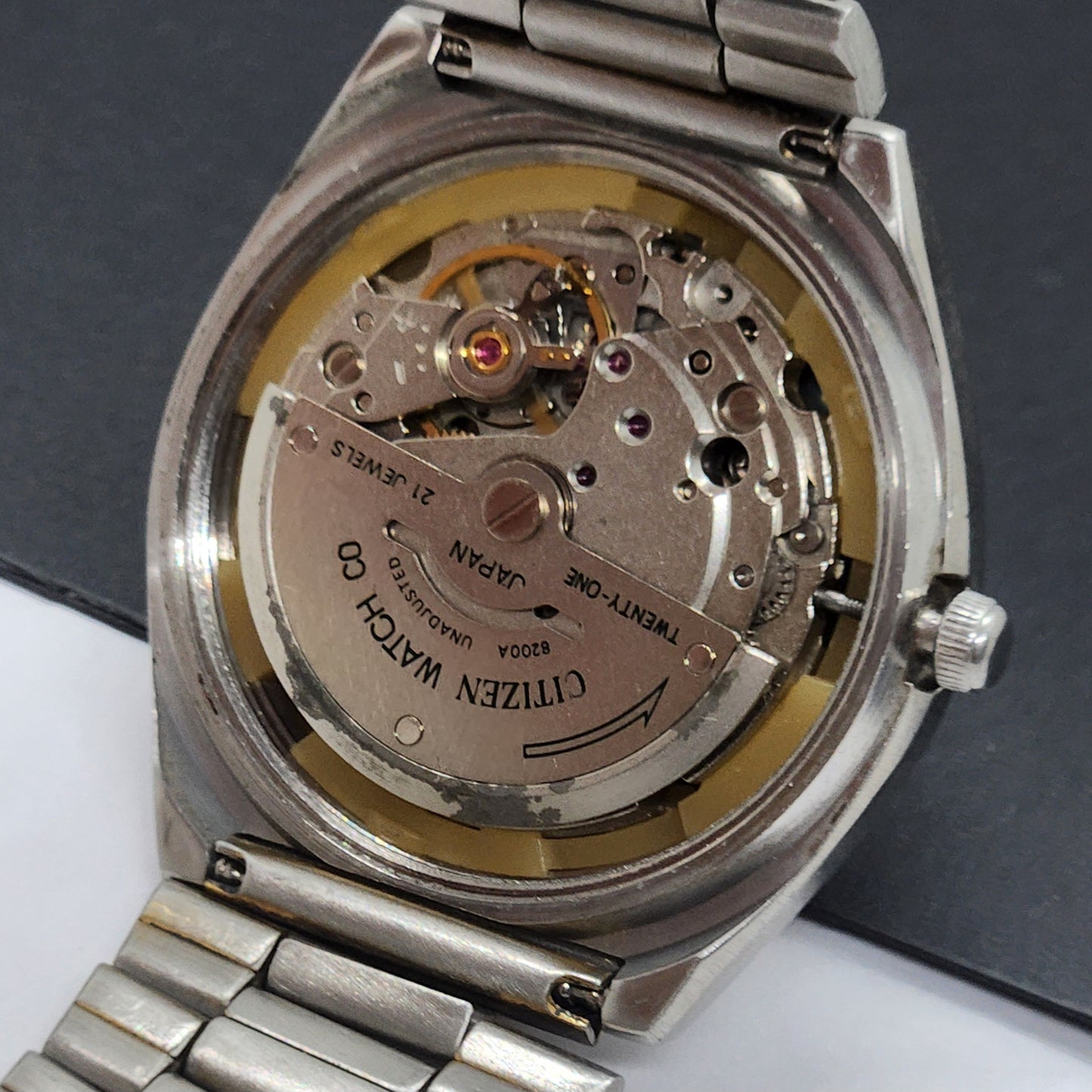 Vintage 1981 Original Citizen Automatic Cal. 8200 Brown Face 21 Jewels Day-Date Japanese Men's Wrist Watch EG64
