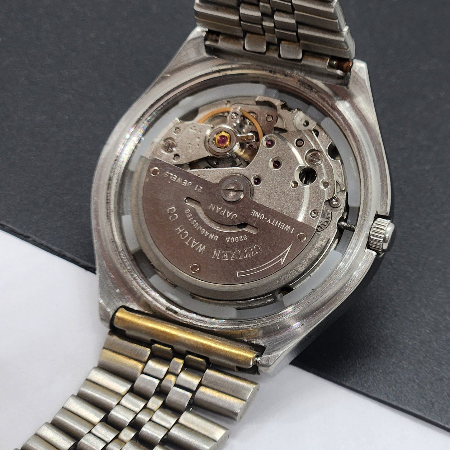 Vintage 1976 Original Citizen Automatic Cal. 8200 Blue Face 21 Jewels Day-Date Japanese Men's Wrist Watch EG65