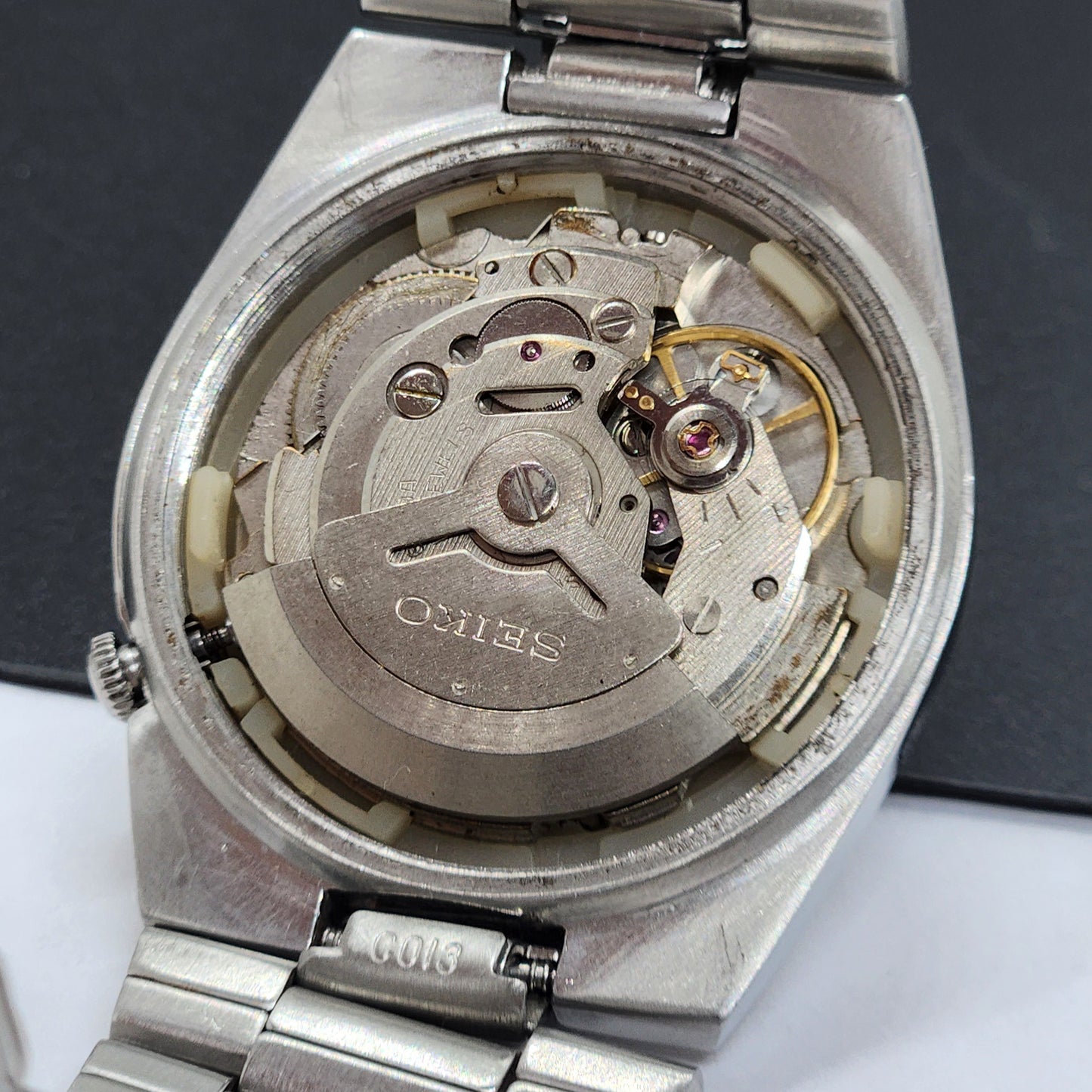 Vintage 1979 Original Seiko 5 Automatic 6309-8350 Gray Face 21 Jewels Day-Date Japanese Men's Wrist Watch EG67