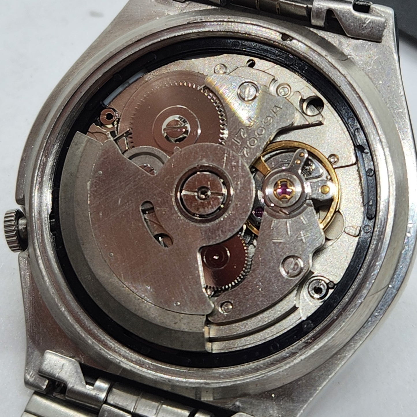 Vintage 1982 Original Seiko 5 Automatic 7009-3170 Black Face 17 Jewels Day-Date Japanese Men's Wrist Watch EG74