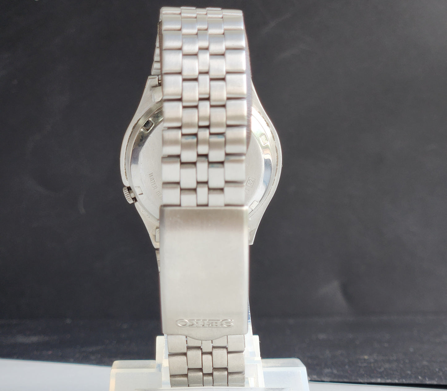 Vintage 1984 Original Seiko 5 Automatic 7009-3171 Black Face 17 Jewels Day-Date Japanese Men's Wrist Watch EG78