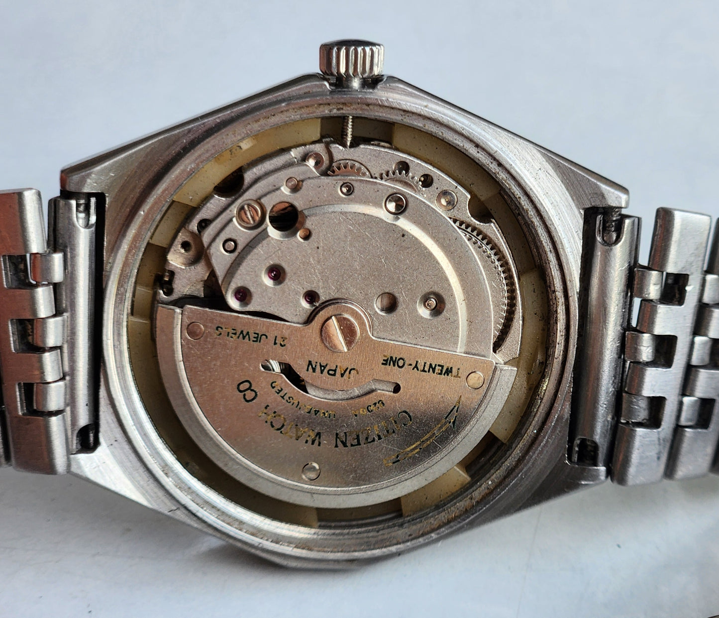 Vintage 1984 Original Citizen Automatic 8200 Golden Face 21 Jewels Day-Date Japanese Men's Wrist Watch EG85