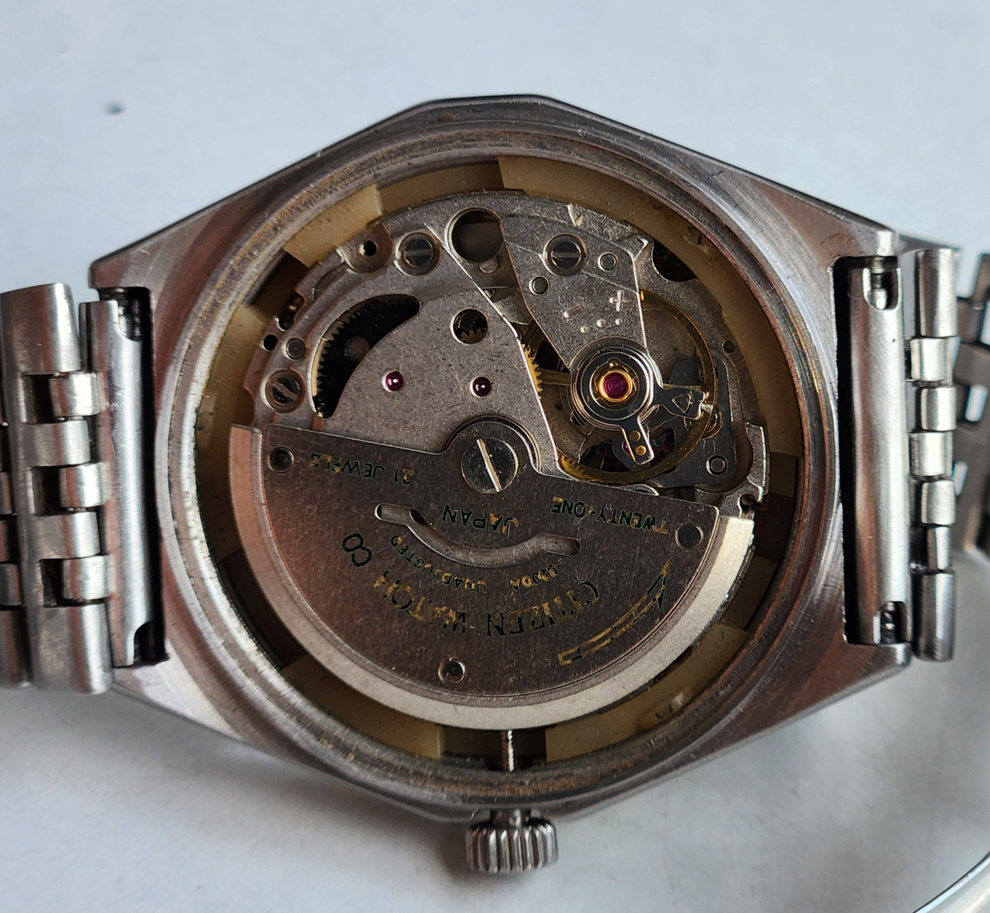 Vintage 1984 Original Citizen Automatic 8200 Golden Face 21 Jewels Day-Date Japanese Men's Wrist Watch EG85