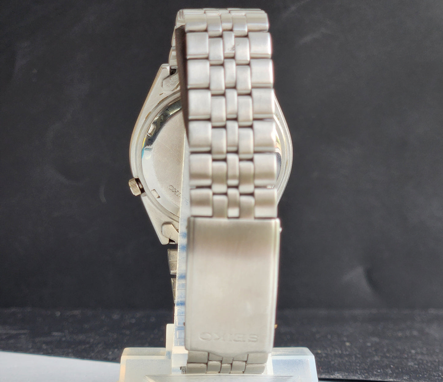 Vintage 1981 Original Seiko 5 Automatic 7009-3161 Grey Face 21 Jewels Day-Date Japanese Men's Wrist Watch EG83