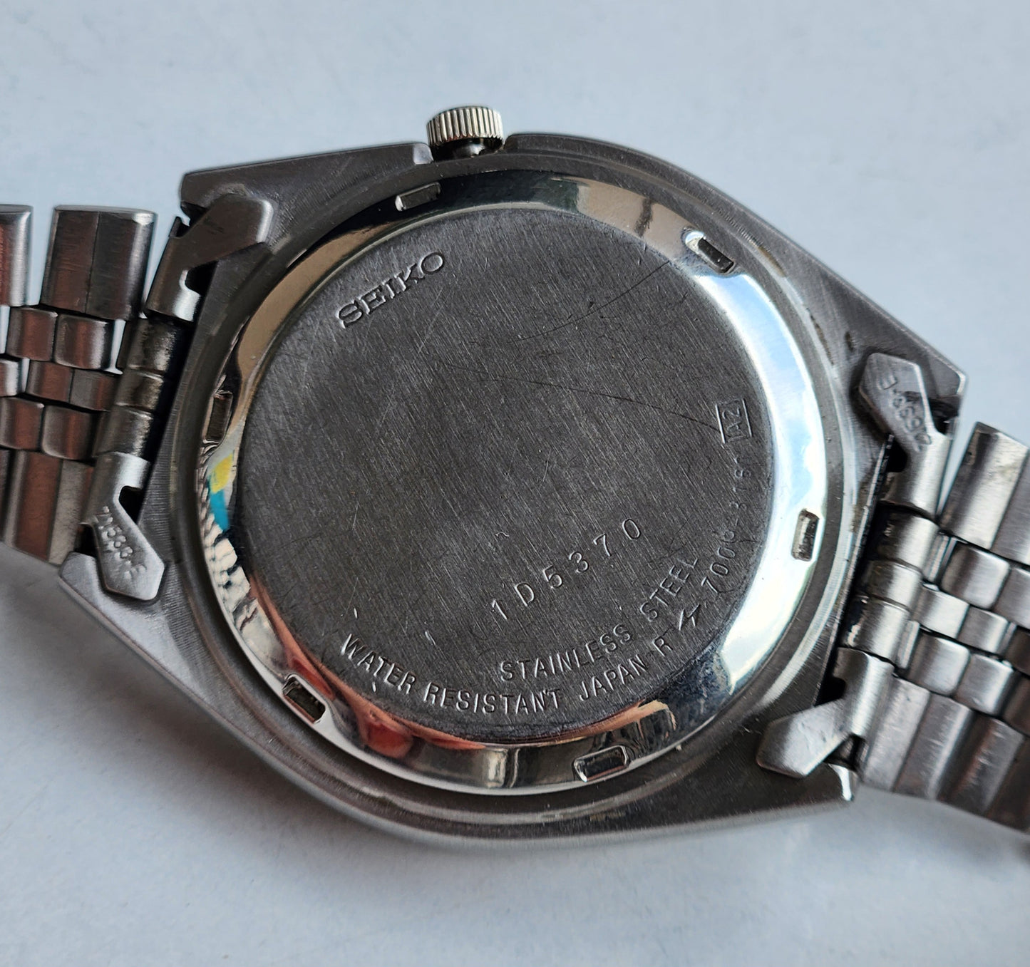 Vintage 1981 Original Seiko 5 Automatic 7009-3161 Grey Face 21 Jewels Day-Date Japanese Men's Wrist Watch EG83