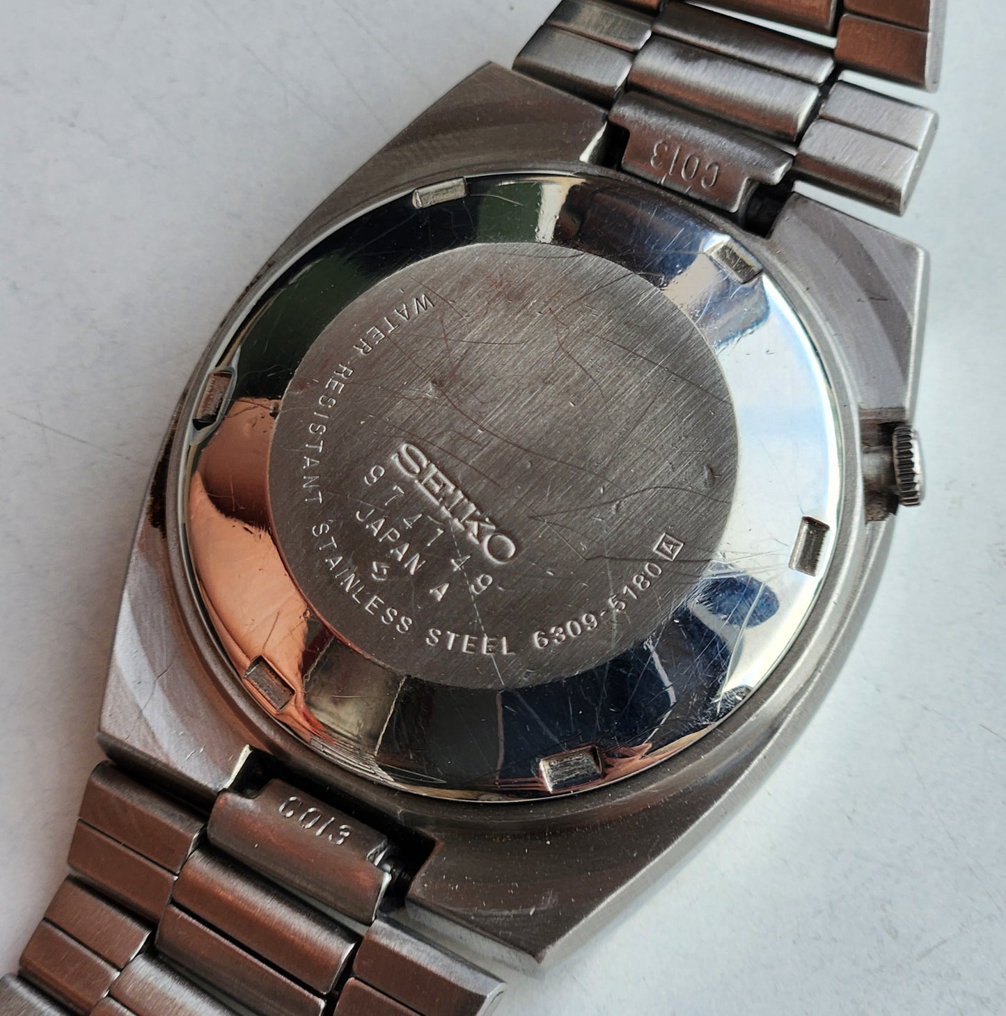 Vintage 1979 Original Seiko 5 Automatic 6309-5180 Grey Face 17 Jewels Day-Date Japanese Men's Wrist Watch EG81
