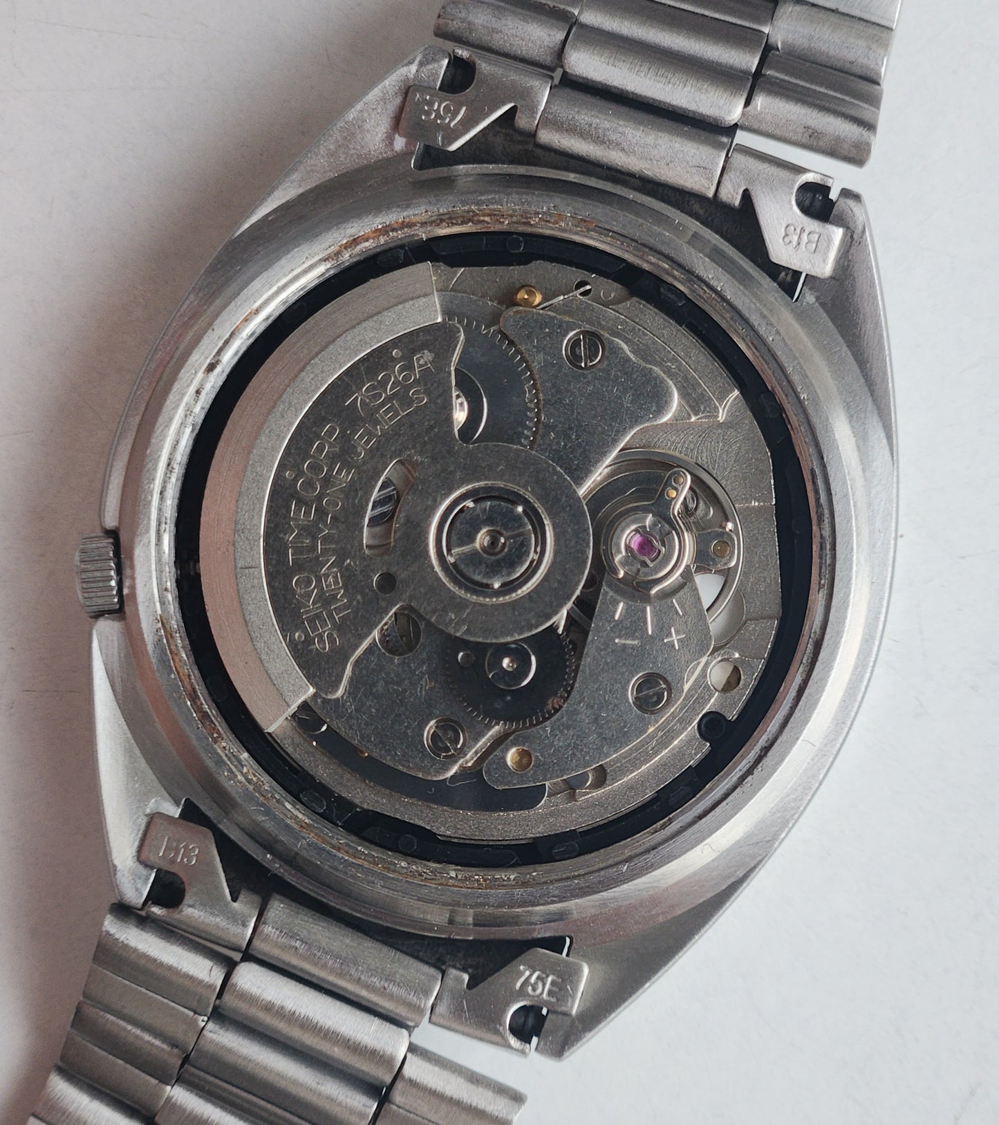 Vintage 1997 Original Seiko 5 Automatic 7S26-3040 Golden Face 21 Jewels Day-Date Japanese Men's Wrist Watch EG86