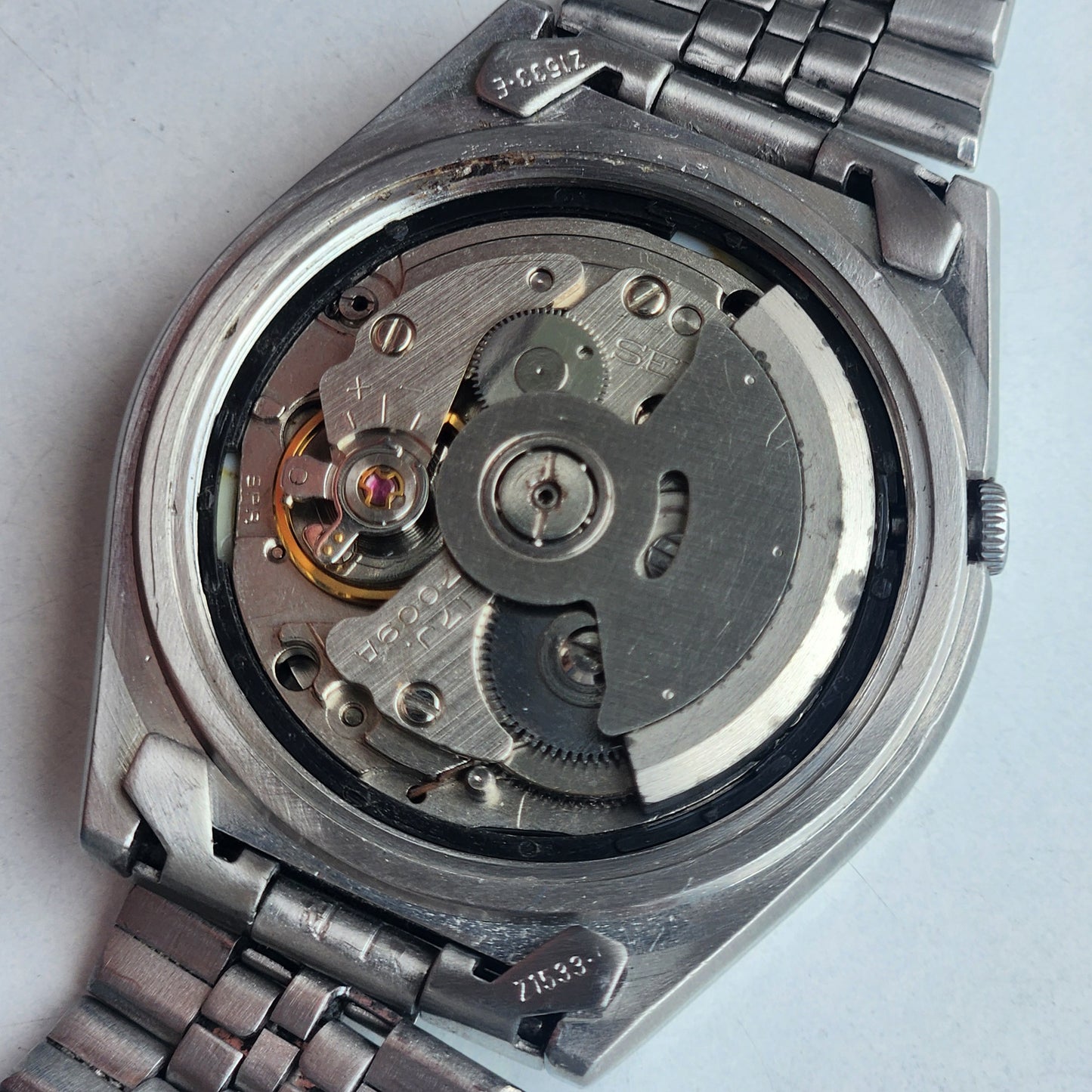 Vintage 1976 Original Seiko 5 Automatic 7009-3040 Black Face 17 Jewels Day-Date Japanese Men's Wrist Watch EG94