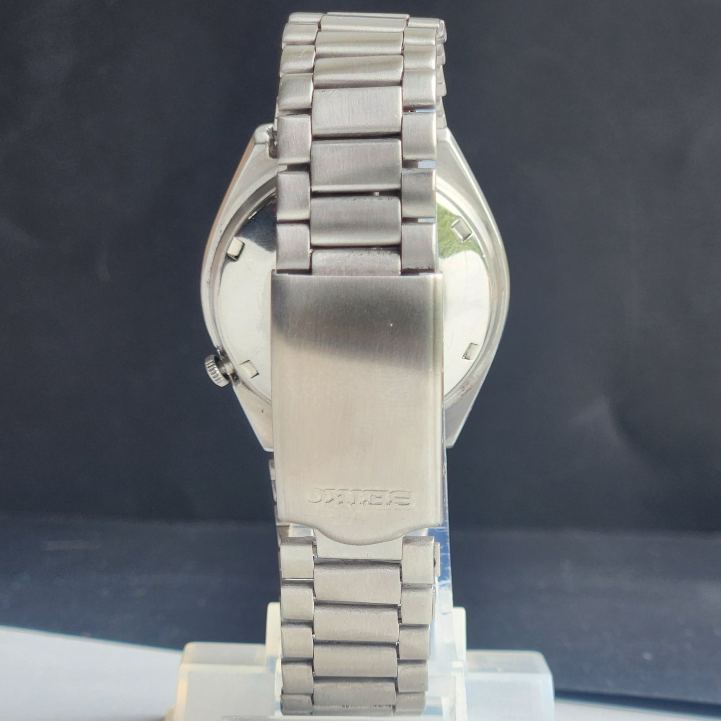 Vintage 1981 Original Seiko 5 Automatic 6309-8660 Black Face 17 Jewels Day-Date Japanese Men's Wrist Watch EG96