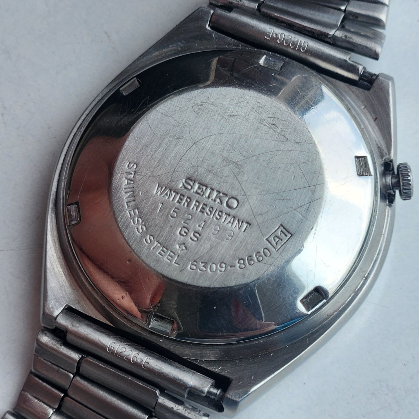 Vintage 1981 Original Seiko 5 Automatic 6309-8660 Black Face 17 Jewels Day-Date Japanese Men's Wrist Watch EG96