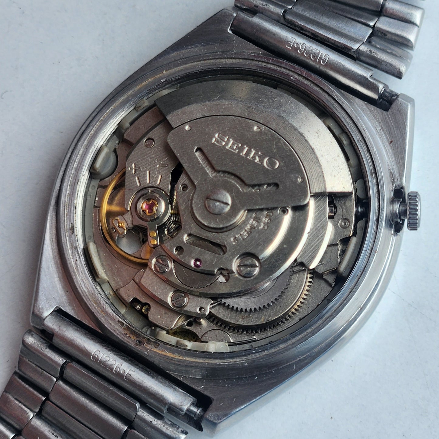 Vintage 1981 Original Seiko 5 Automatic 6309-8660 Black Face 17 Jewels Day-Date Japanese Men's Wrist Watch EG96