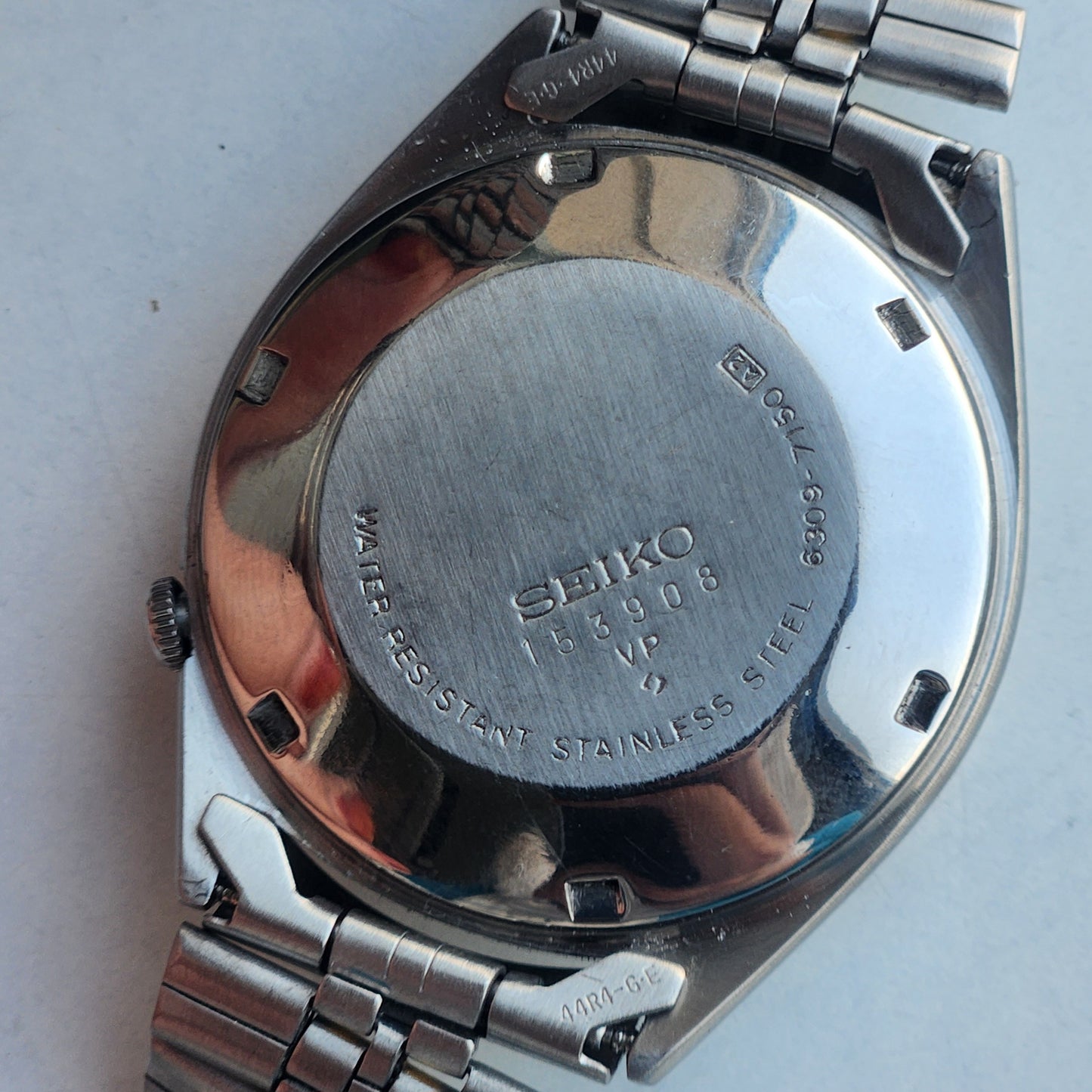Vintage 1981 Original Seiko 5 Automatic 6309-7150 Black Face 17 Jewels Day-Date Japanese Men's Wrist Watch EG104