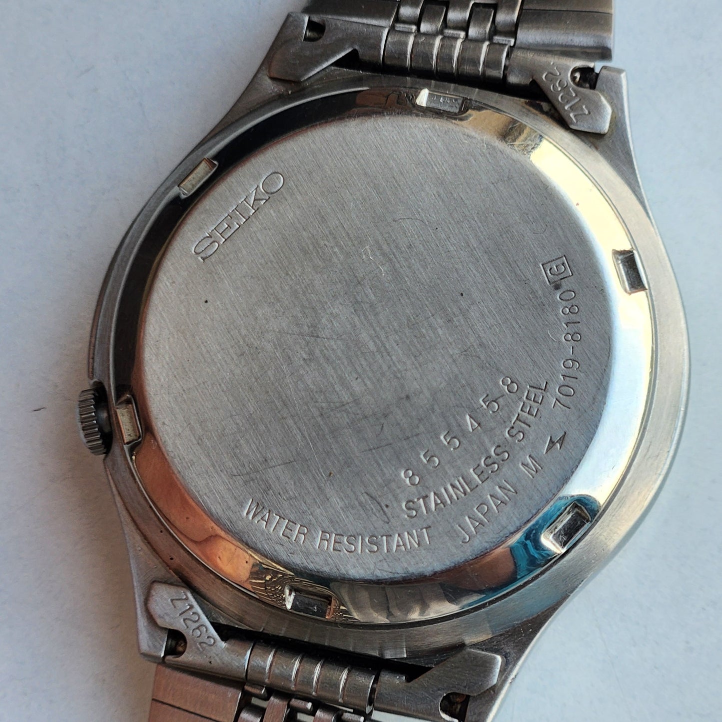 Vintage 1978 Original Seiko 5 Automatic 7019-8180 Black Face 21 Jewels Day-Date Japanese Men's Wrist Watch EG1055