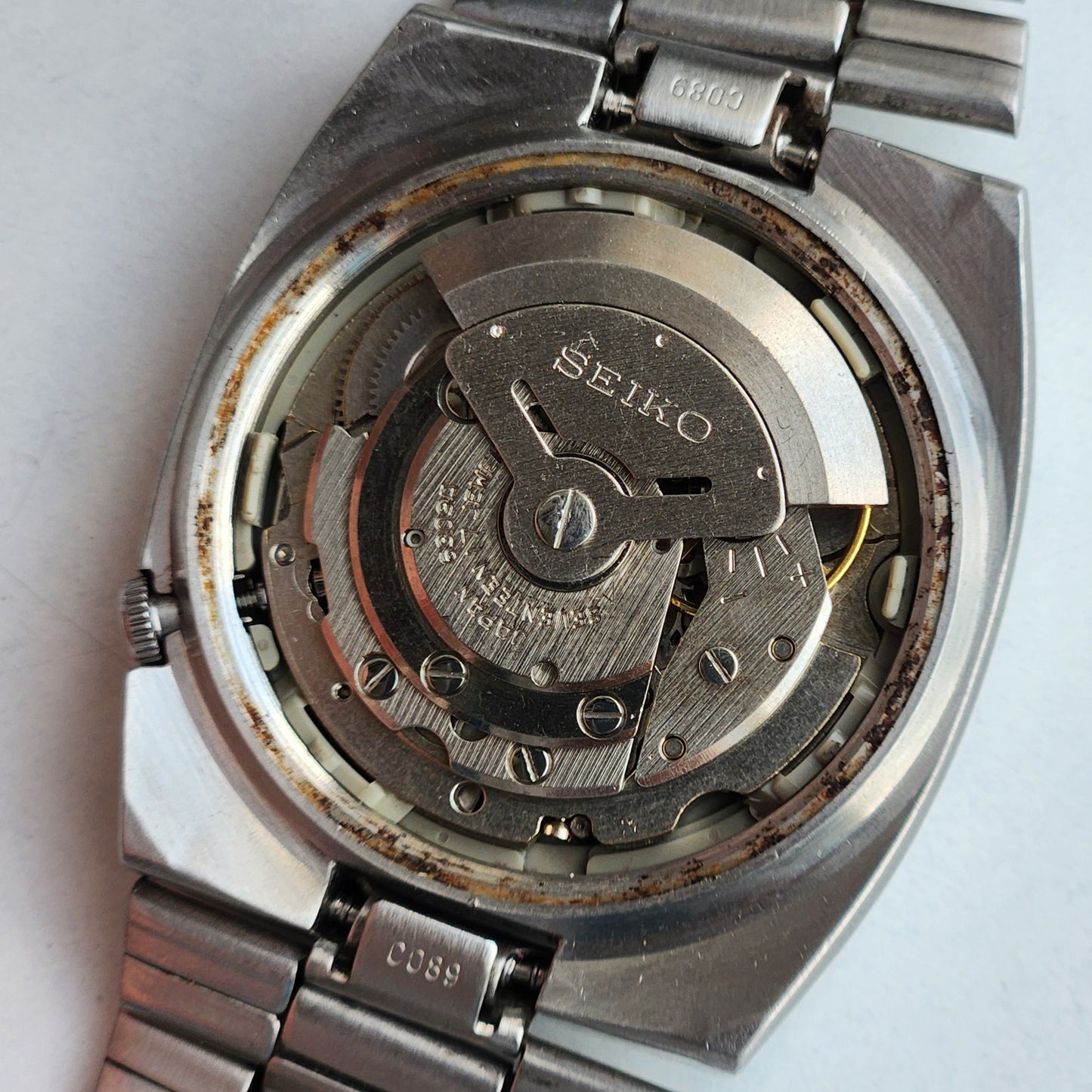 Vintage 1978 Original Seiko 5 Automatic 6309-508A Blue Face 17 Jewels Day-Date Japanese Men's Wrist Watch EG106