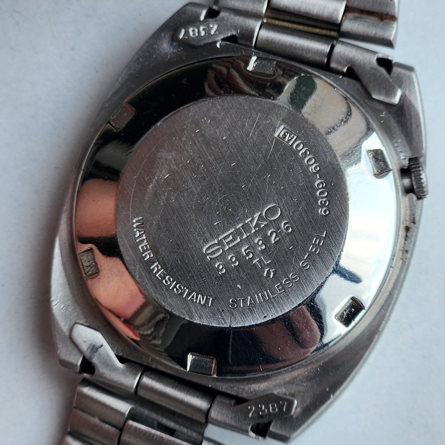 Vintage 1983 Original Seiko 5 Automatic 6309-6030 Black Face 17 Jewels Day-Date Japanese Men's Wrist Watch EG110