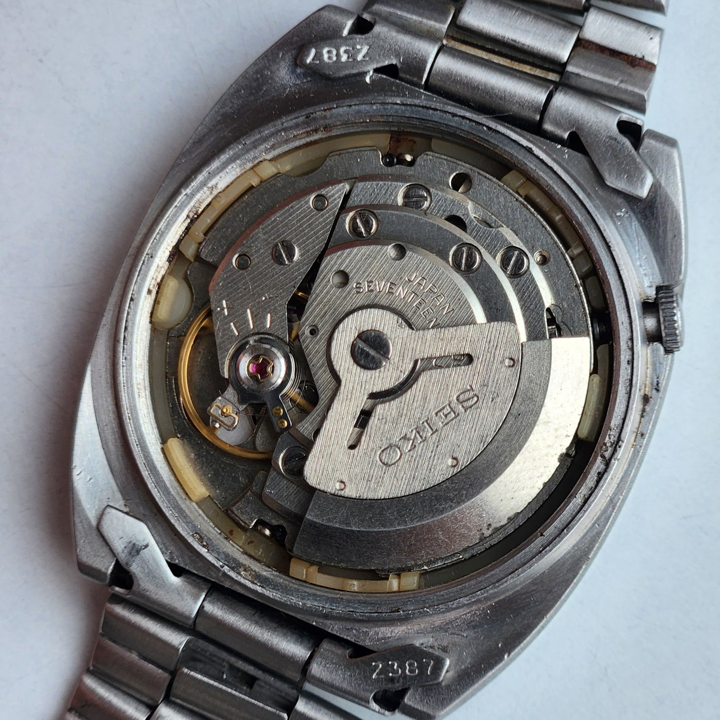 Vintage 1983 Original Seiko 5 Automatic 6309-6030 Black Face 17 Jewels Day-Date Japanese Men's Wrist Watch EG110