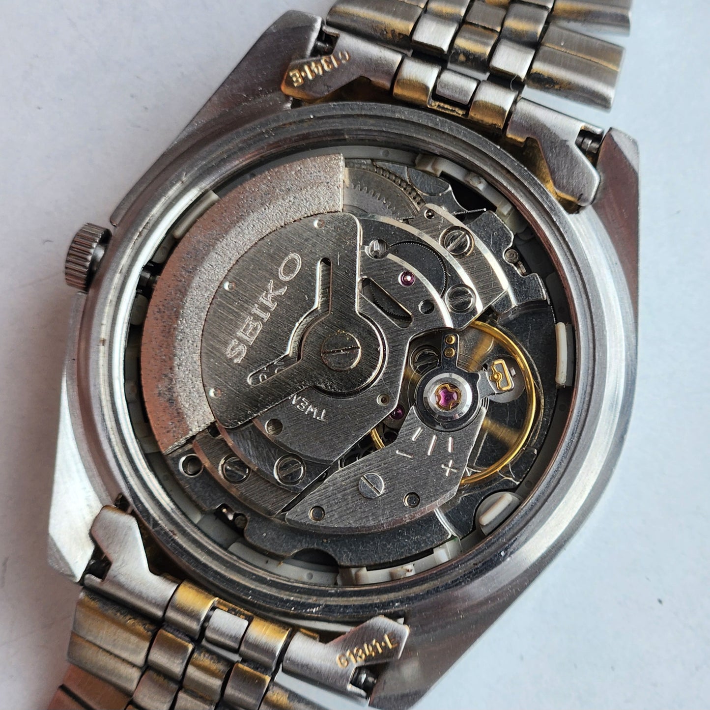 Vintage 1978 Original Seiko 5 Automatic 6309-8020 0ff White Face 17 Jewels Day-Date Japanese Men's Wrist Watch EG111
