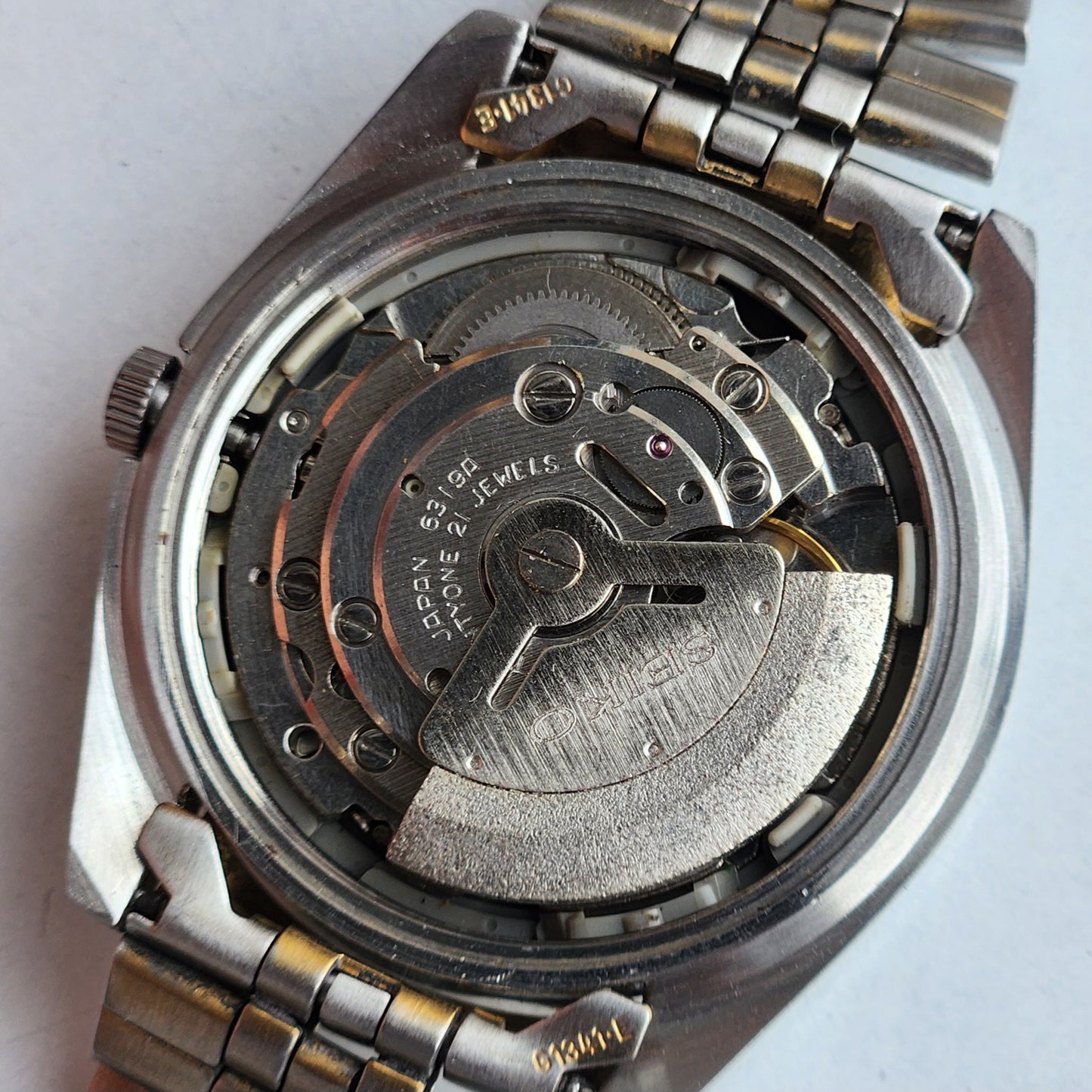 Vintage 1978 Original Seiko 5 Automatic 6309-8020 0ff White Face 17 Jewels Day-Date Japanese Men's Wrist Watch EG111