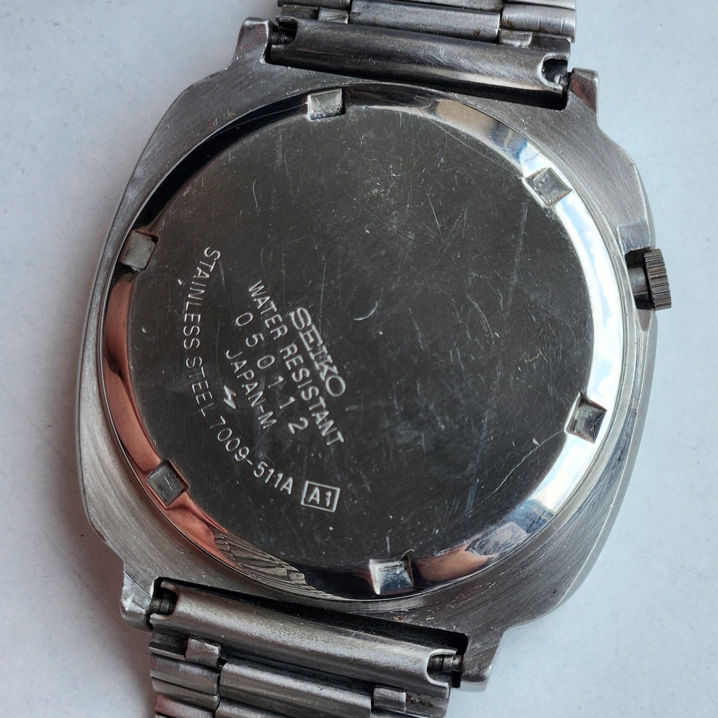 Vintage 1980 Original Seiko 5 Automatic 7009-511A Grey Face 17 Jewels Day-Date Japanese Men's Wrist Watch EG112