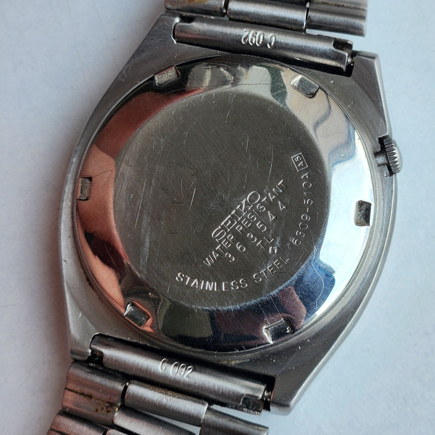 Vintage 1983 Original Seiko 5 Automatic 6309-510A Black Face 17 Jewels Day-Date Japanese Men's Wrist Watch EG113