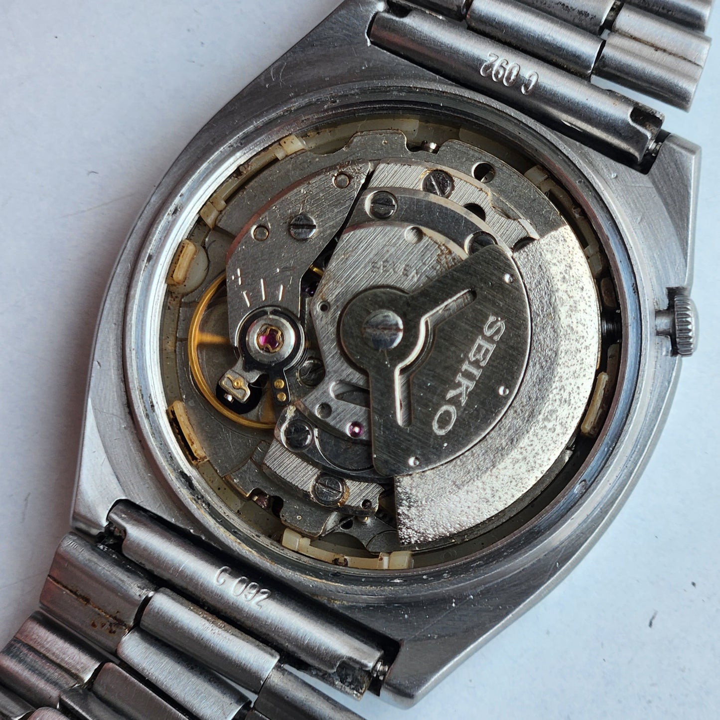 Vintage 1983 Original Seiko 5 Automatic 6309-510A Black Face 17 Jewels Day-Date Japanese Men's Wrist Watch EG113