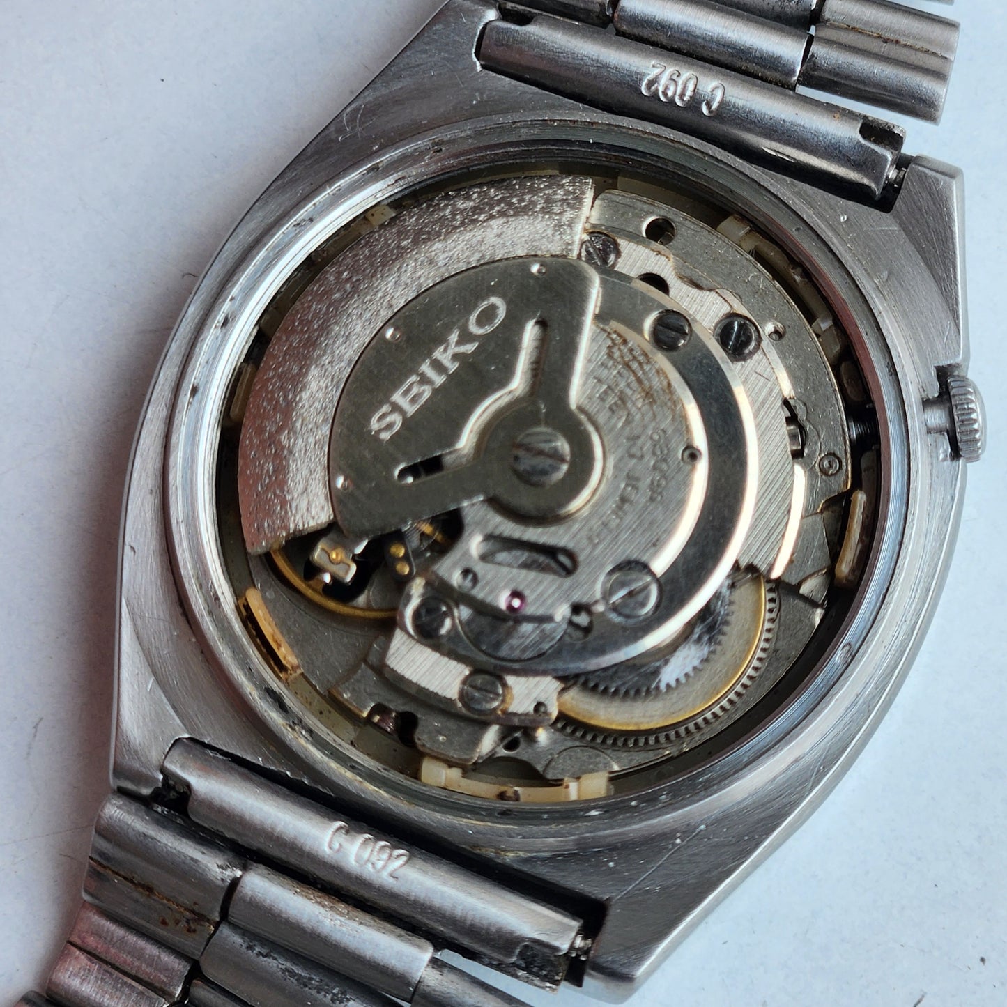 Vintage 1983 Original Seiko 5 Automatic 6309-510A Black Face 17 Jewels Day-Date Japanese Men's Wrist Watch EG113