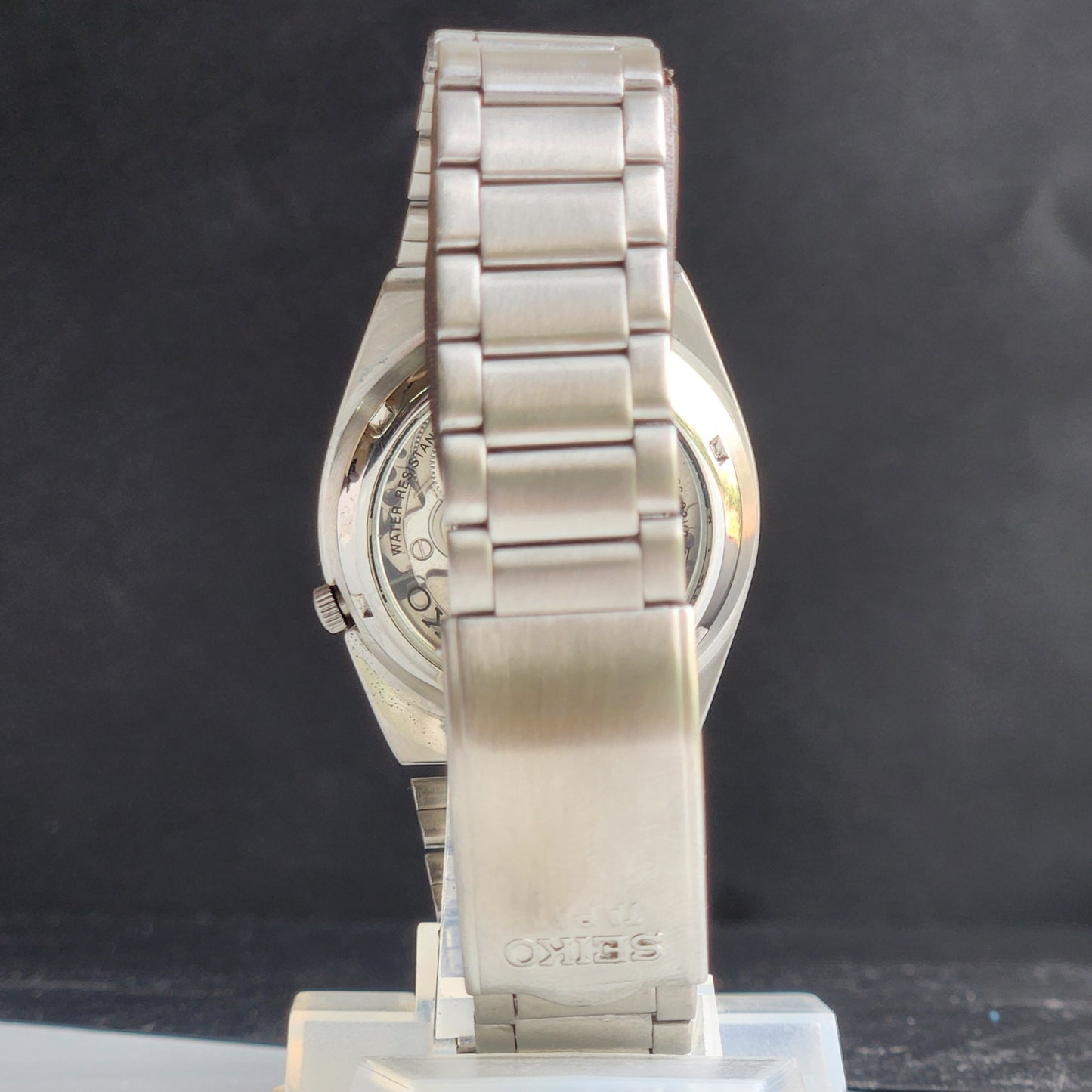 Vintage Original Seiko 5 Automatic 7S26-02V0 Black Face 21 Jewels Exhibition Back Day-Date Japanese Men's Wrist Watch EG145